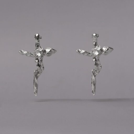 Grid Cross Earrings 20109